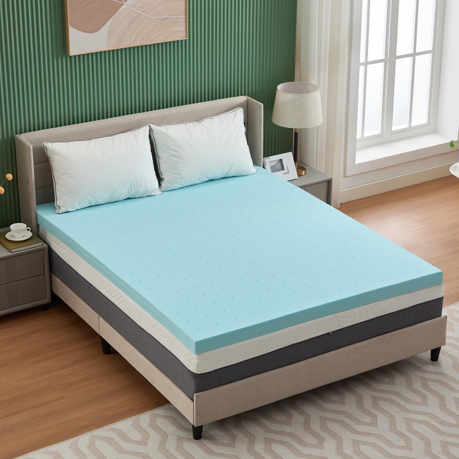 Paylesshere 2 Inch Gel Memory Foam Mattress Topper/Gel Infused Mattress Topper/Certipur-Us Certified/Easy To Clean, (Twin)